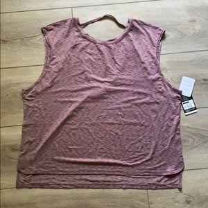 Workout tank, scooped back, loose fit